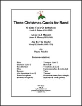 Three Christmas Carols for Band Concert Band sheet music cover